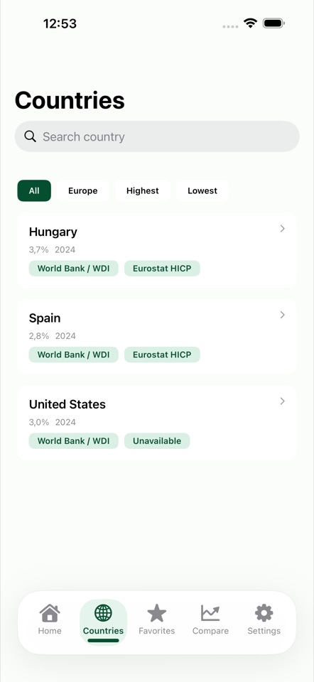 InflationNow screenshot 2