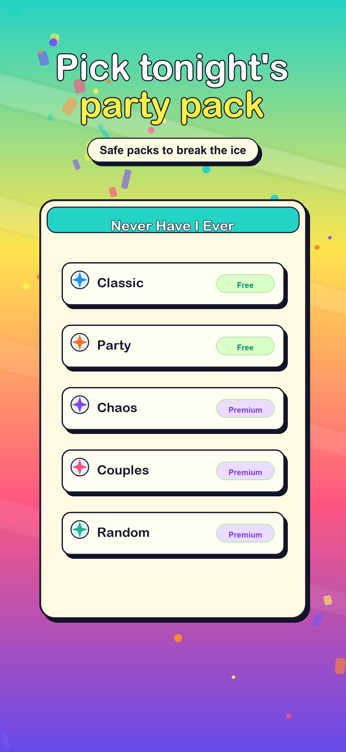 Never Have I Ever Party screenshot 2