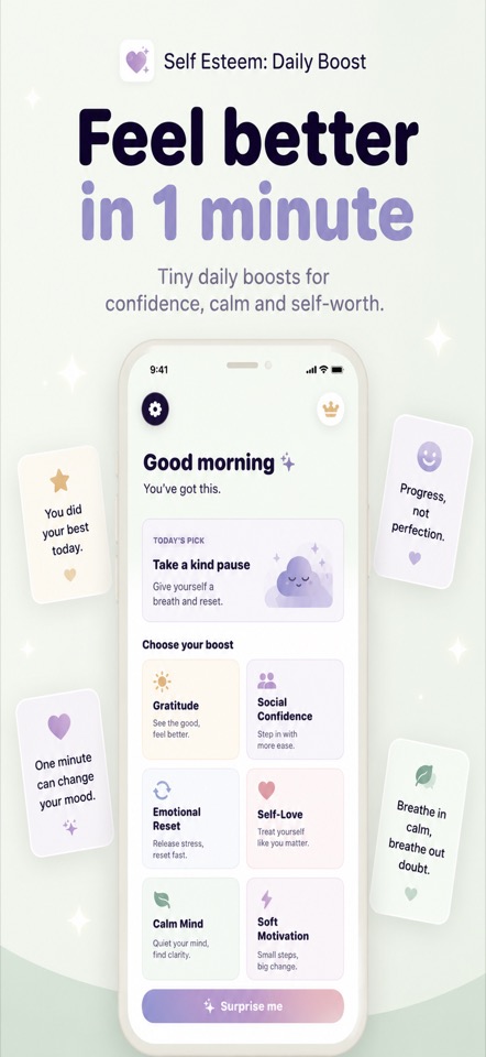 Self Esteem: Daily Boosts screenshot 1