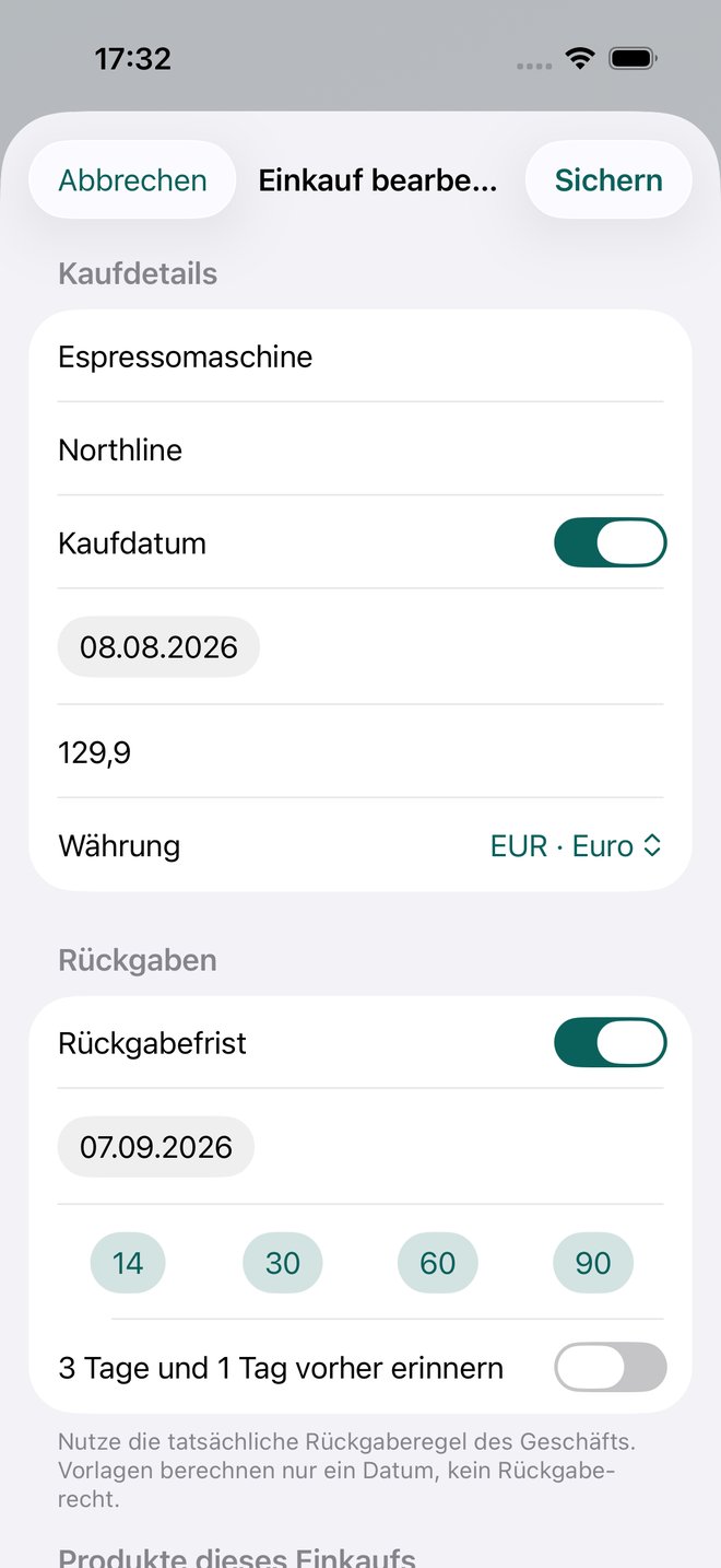Belege & Garantie: Sliparo screenshot 3