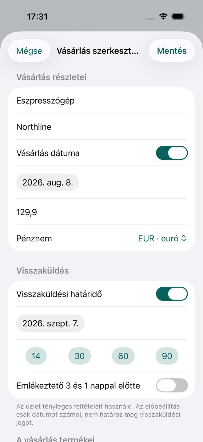 Nyugták és garancia: Sliparo screenshot 3